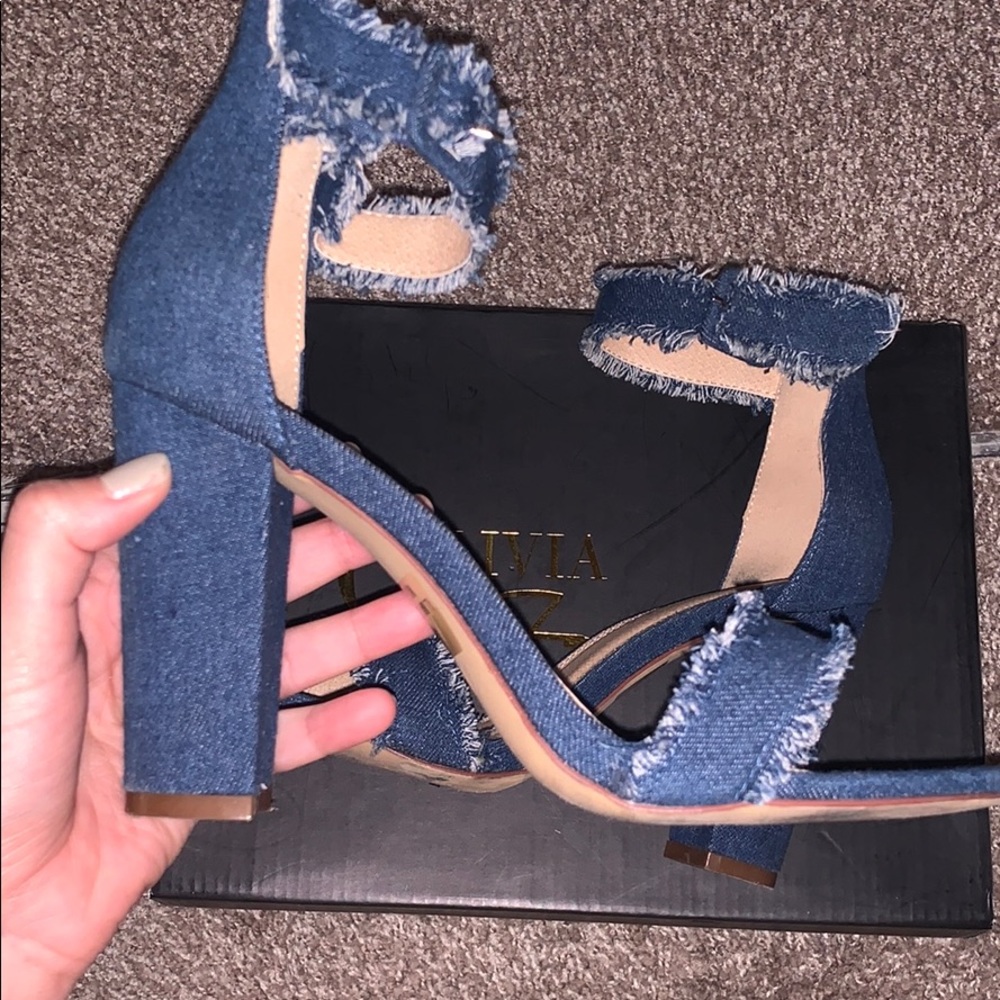 Denim blue heels
